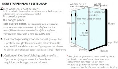 maatwerk douchecabine, doucheglas op maat,